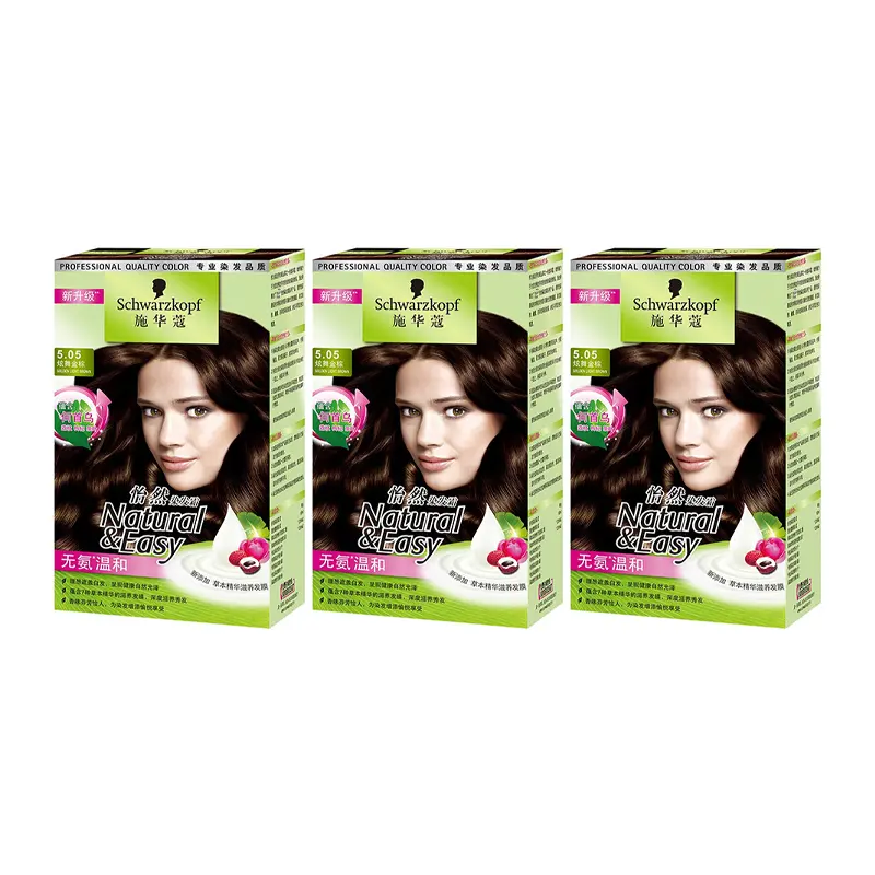

Краска для волос Shihuakou Contentment 1 коробка/2 коробки SCHWARZKOPF, 5.05 Dance золотой коричневый *3 Boxes