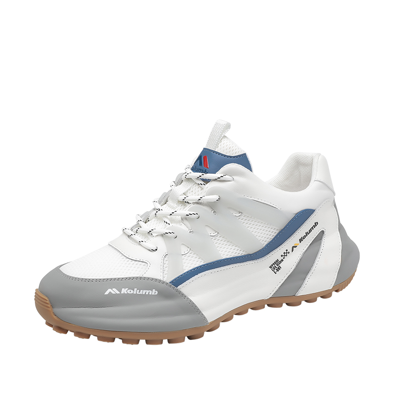 

Kolumb Колумб мужские низкие кеды повседневные бело-сине-серые, цвет White Blue Gray