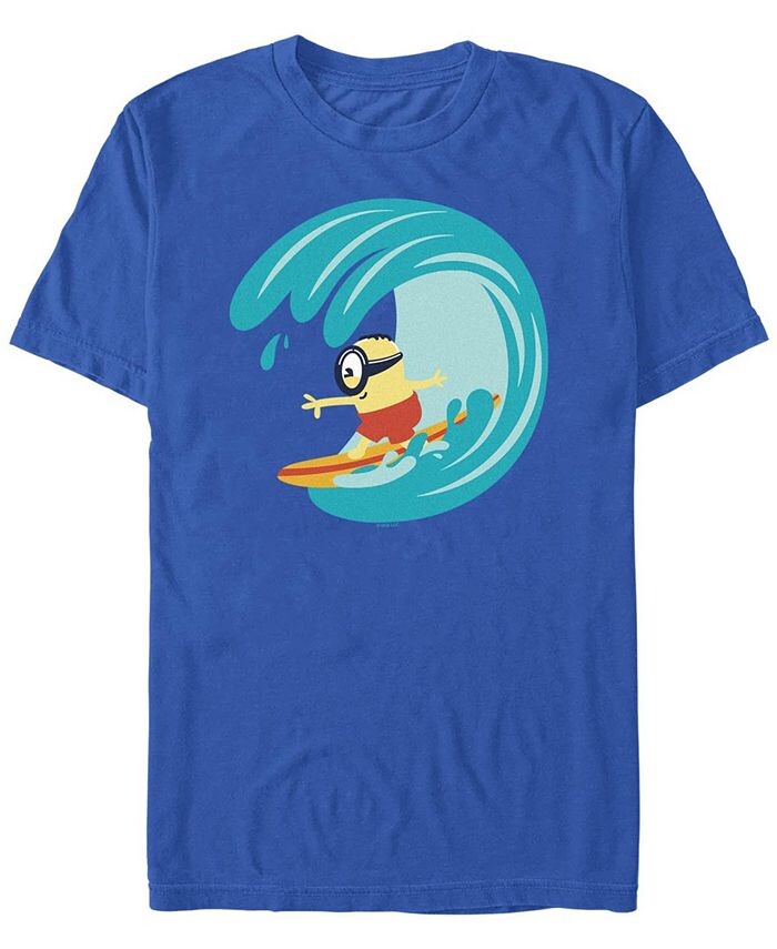 

Мужская футболка с коротким рукавом Minions Stuart Surfing Fifth Sun, синий
