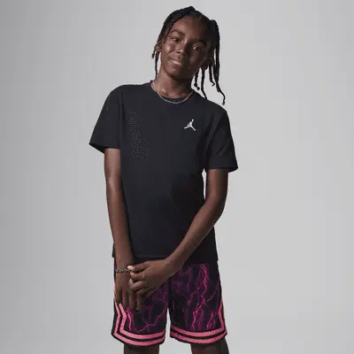 Футболка Jordan Big Kids' Jumpman Air Embroidered T-Shirt, черный