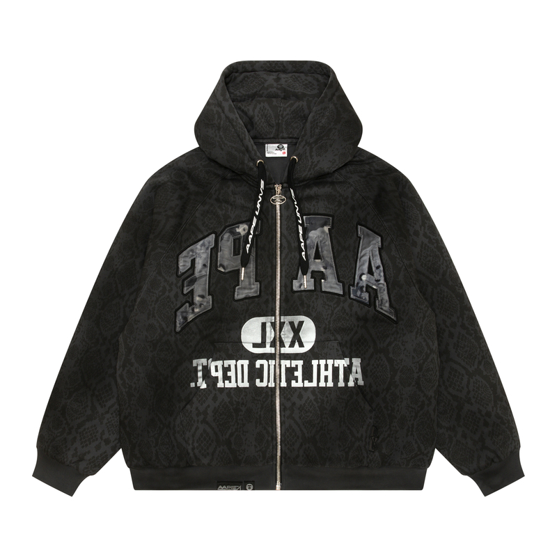 

Толстовка с молнией и узором A Bathing APE Aape, черный