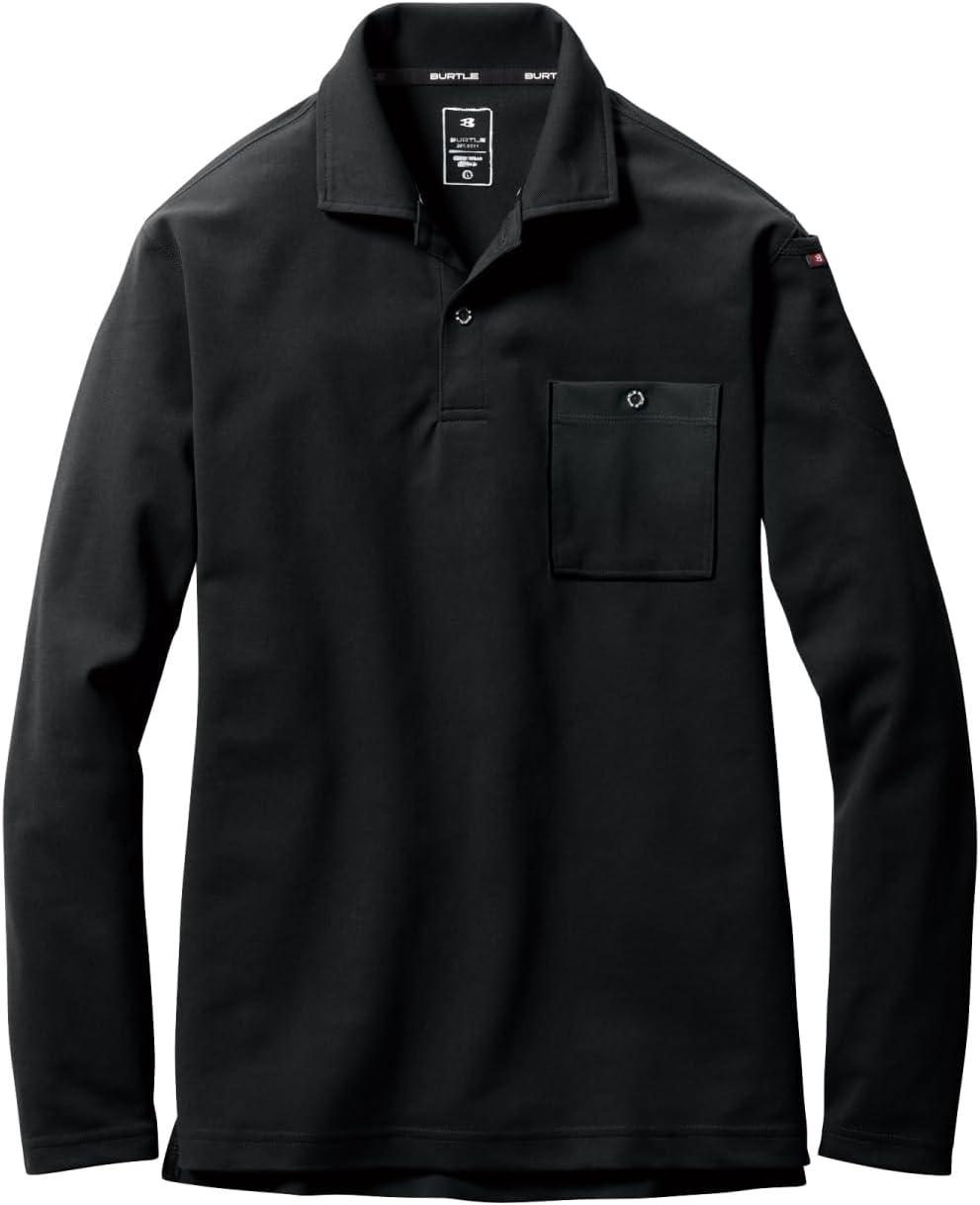 

Рубашка-поло с длинным рукавом BURTLE 665 (унисекс), эластичная, с дезодорирующим эффектом, черный