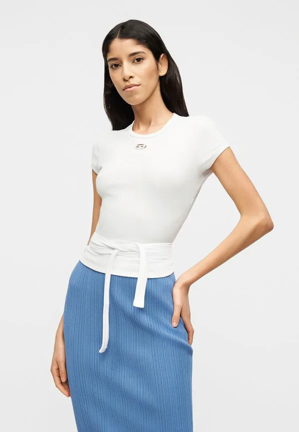 Футболка с принтом в виде заячьего хвоста Diesel, White — фото 4
