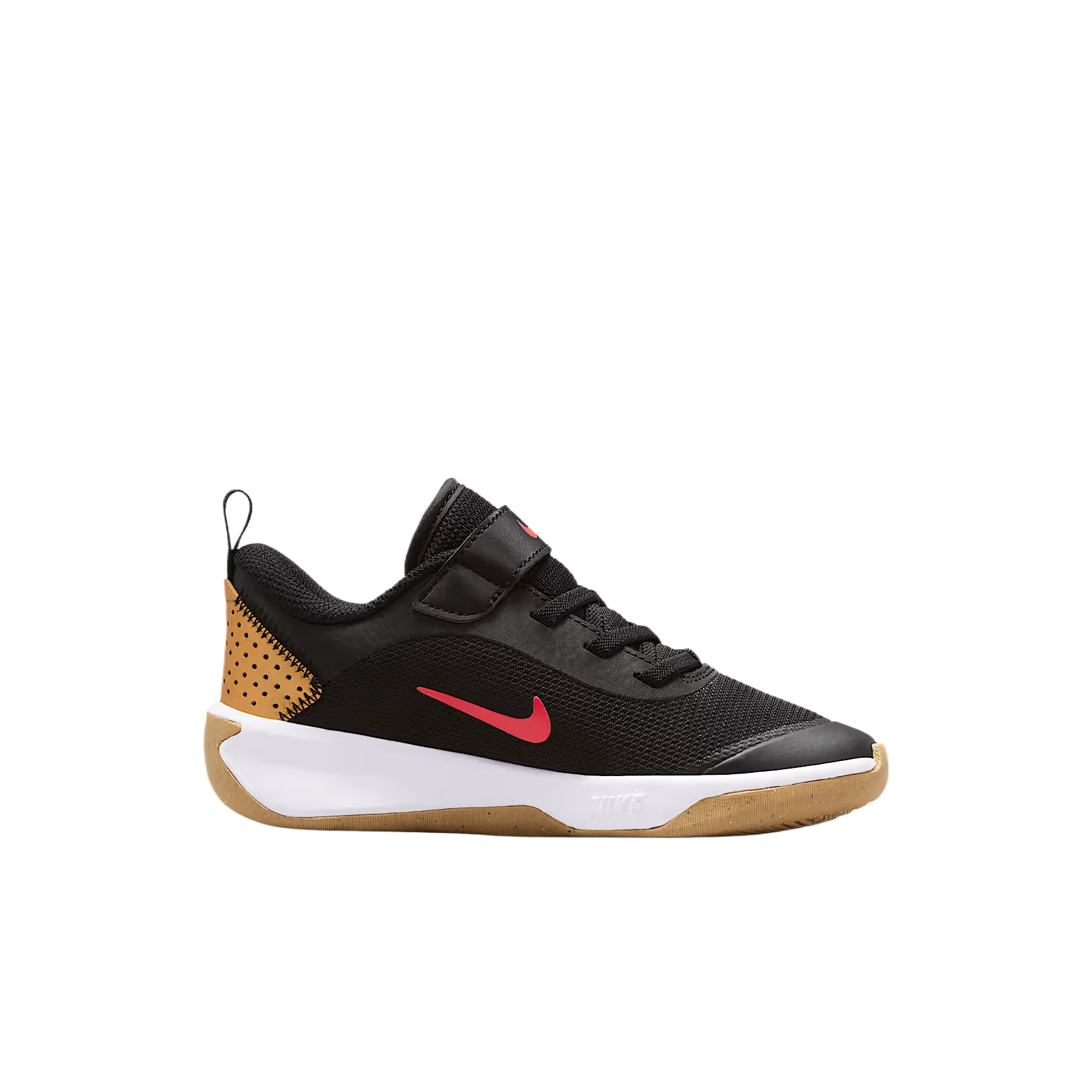 Дышащие низкие кроссовки для тренировок Kids' Nike, черный/золотой/rubber желтый/светло красный — фото 3