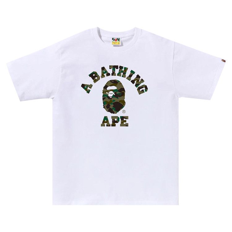 

Футболка BAPE 1st Camo College Tee 'White/Green'