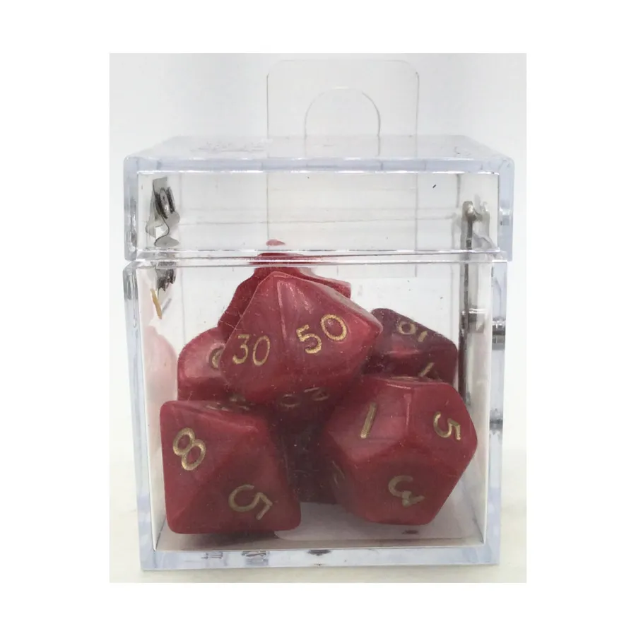 

Poly Set Красный с золотом (7), Dice - Pearl, 16mm Poly Sets (Crystal Caste)