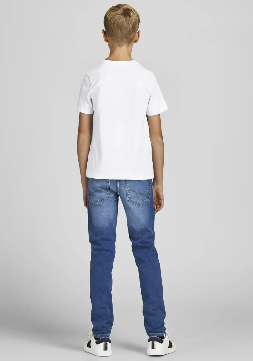 Рубашка с круглым вырезом для подростков Jack & Jones "JJECORP LOGO TEE SS CREW NE 2PK NOOS JNR" Jack & Jones Junior, цвет морской волны — фото 4