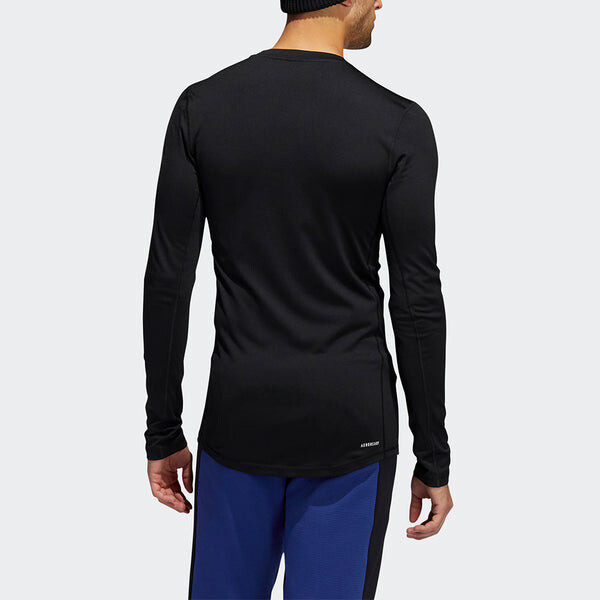 Футболка adidas TF Turf Warm Ls Casual Sports Long Sleeves Round Neck Black, черный — фото 3