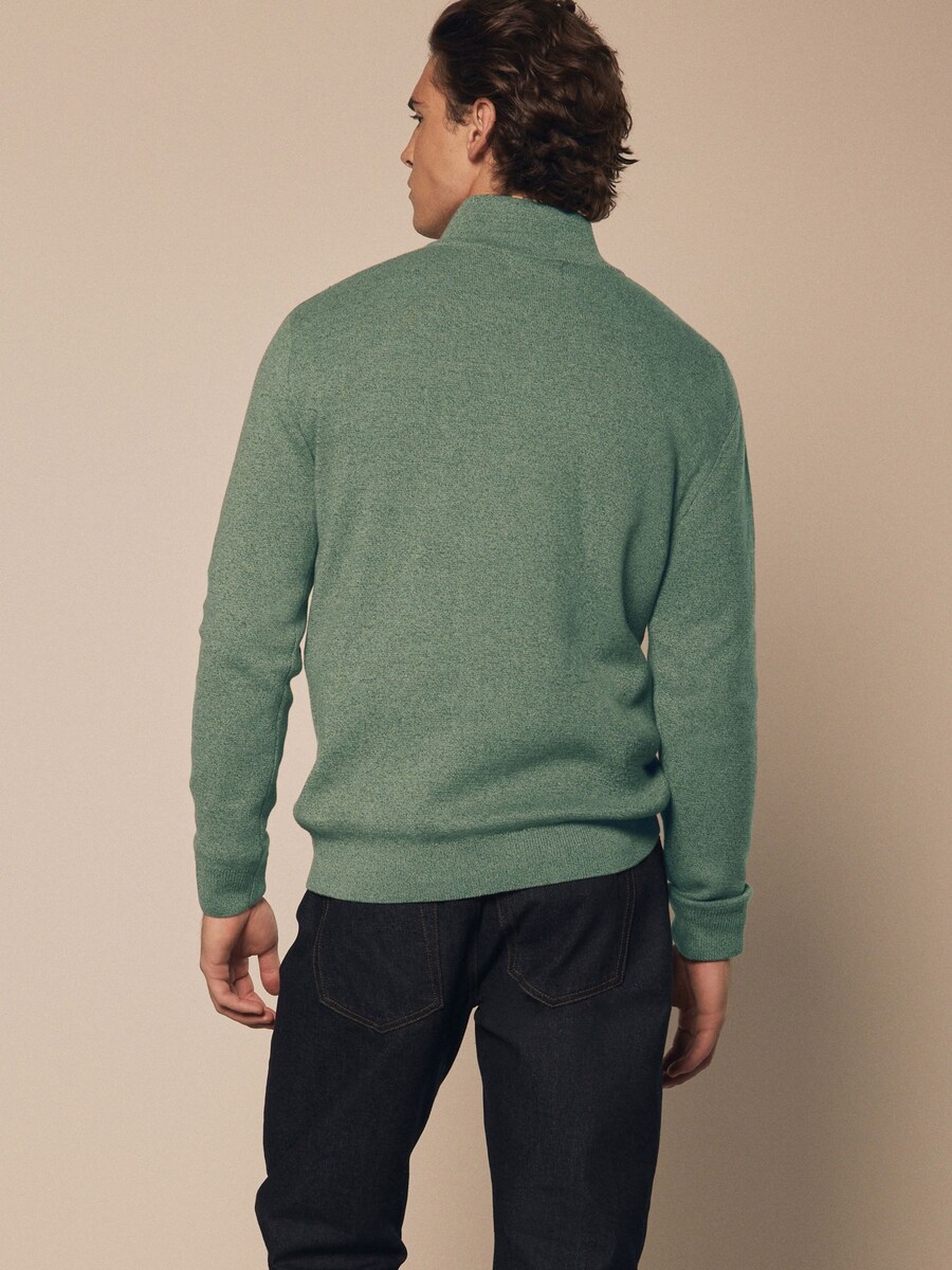 Водолазка Next Sweater, цвет mottled green — фото 2