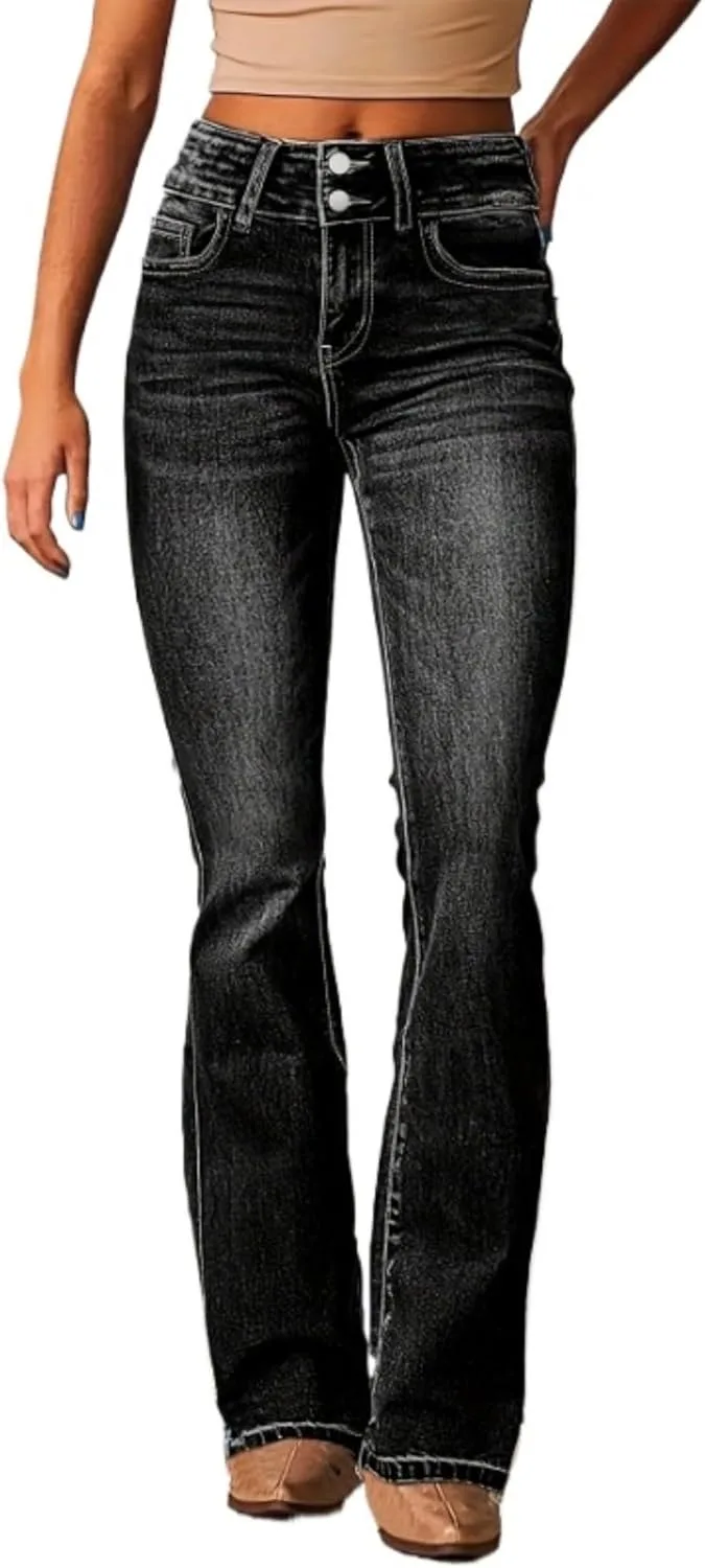 

Женские джинсы Slim Fit Stretch Comfort Tapered Vintage Low Rise Aosufei