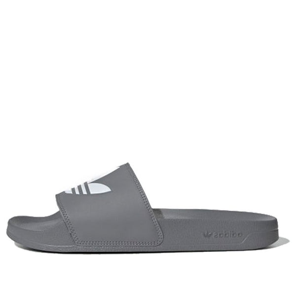 

Тапочки adilette lite slides 'trefoil logo - grey' Adidas, серый