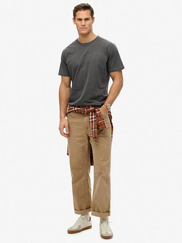 Футболка Essentials Relaxed Fit из чистого органического хлопка Superdry, Charcoal Grey — фото 3