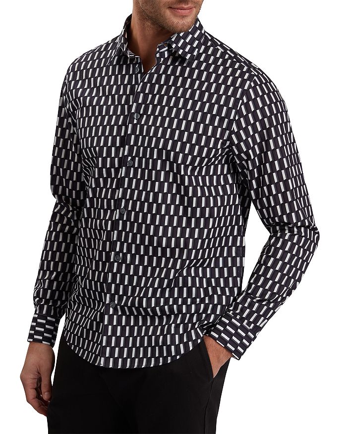 

Рубашка Pearso Regular Fit Ted Baker, черный