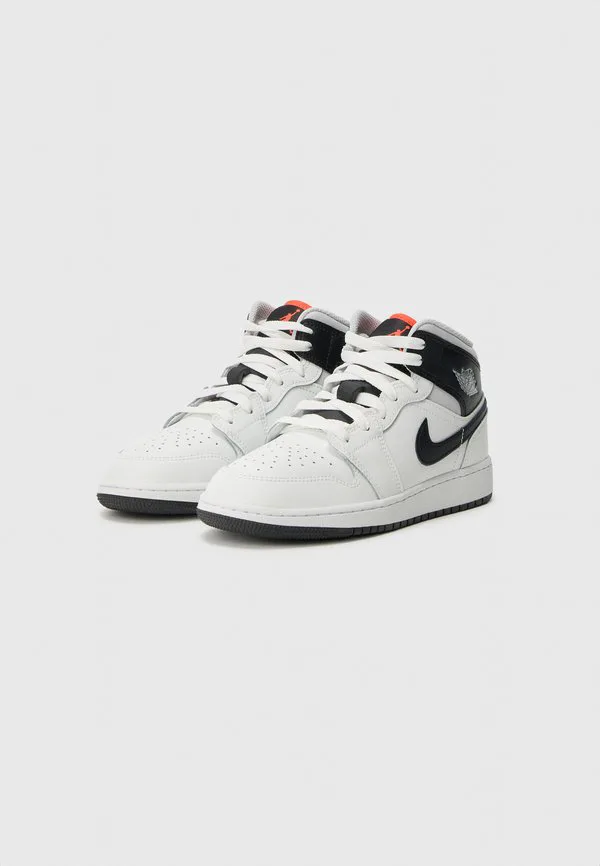 Кроссовки air jordan 1 mid унисекс Jordan, Summit White/Black/Infrared/Neutral Grey — фото 2