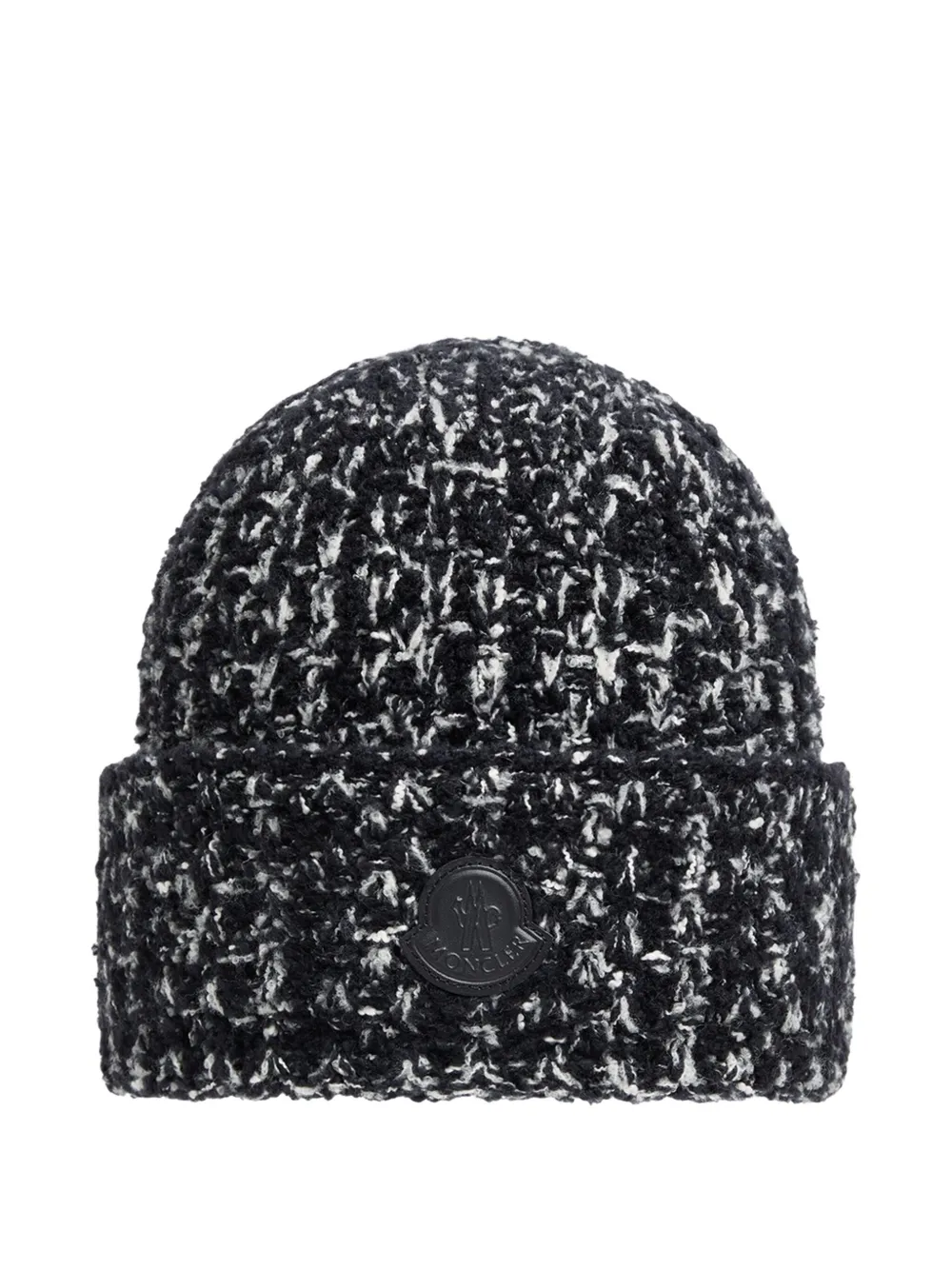 

Твидовая шапка с нашивкой-логотипом MONCLER, черный