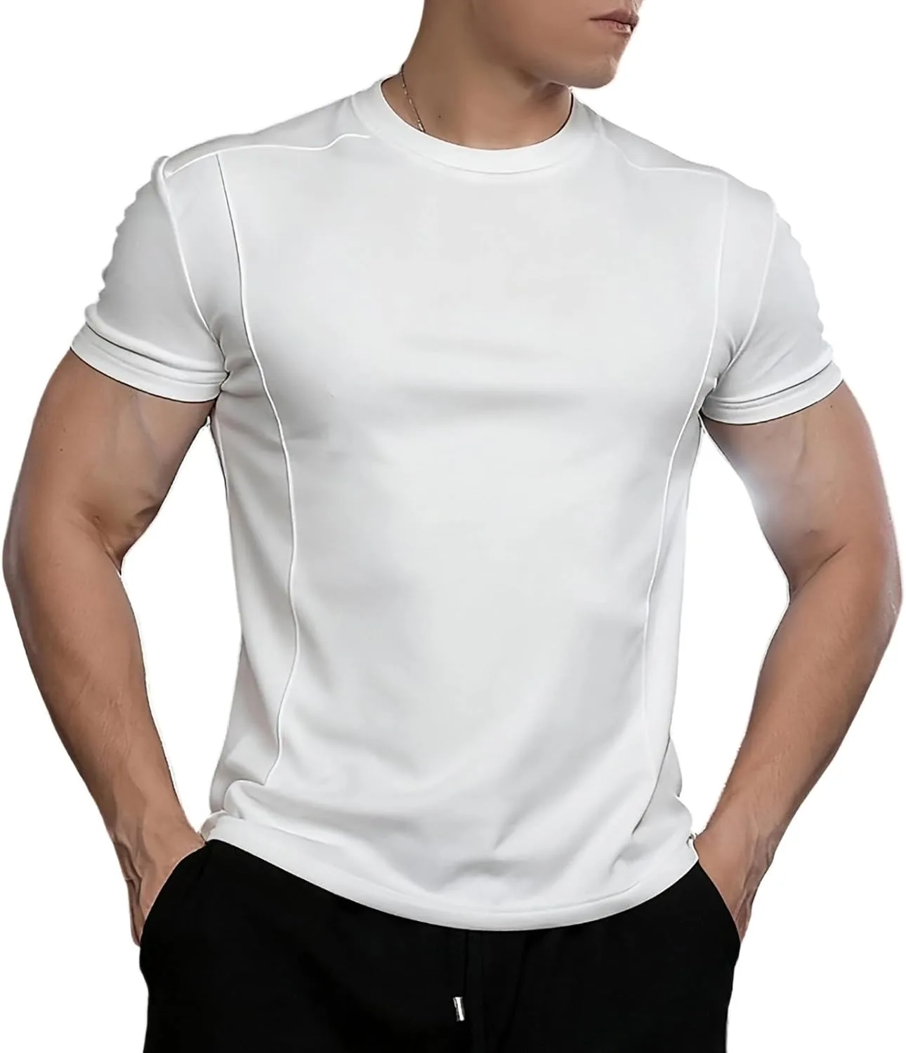 

Мужская футболка для спорта Performance Gym Shirt Quick Dry Moisture Wicking kuweot