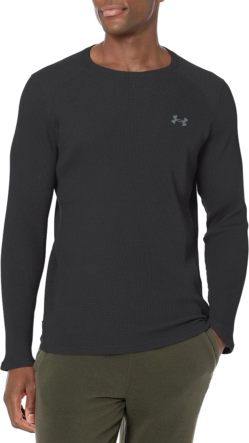 

Under Armour мужская футболка UA Waffle Crew с длинным рукавом, (002) Black/Black/Pitch Gray