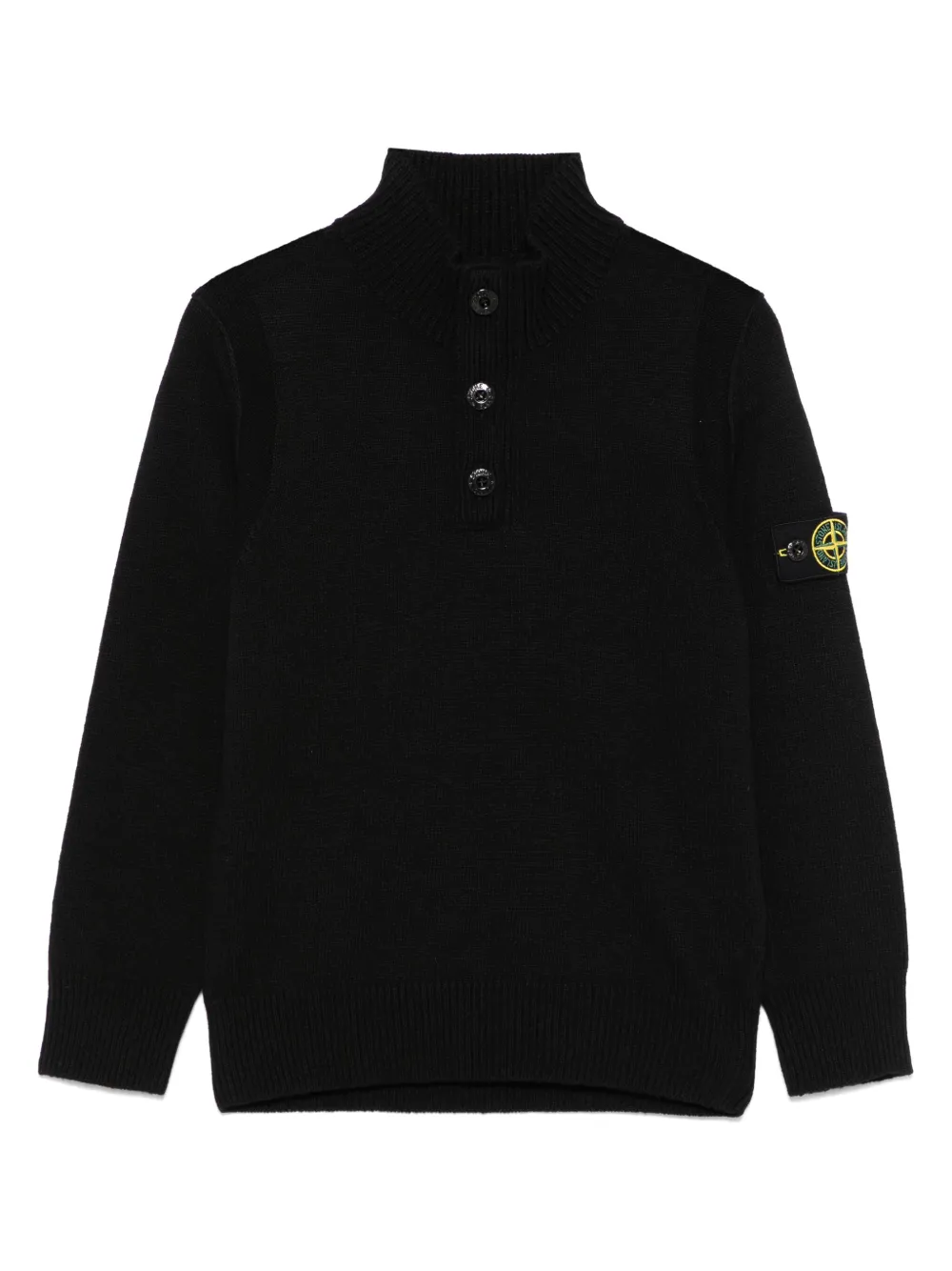 

Свитер с нашивкой Compass Stone Island Junior, черный
