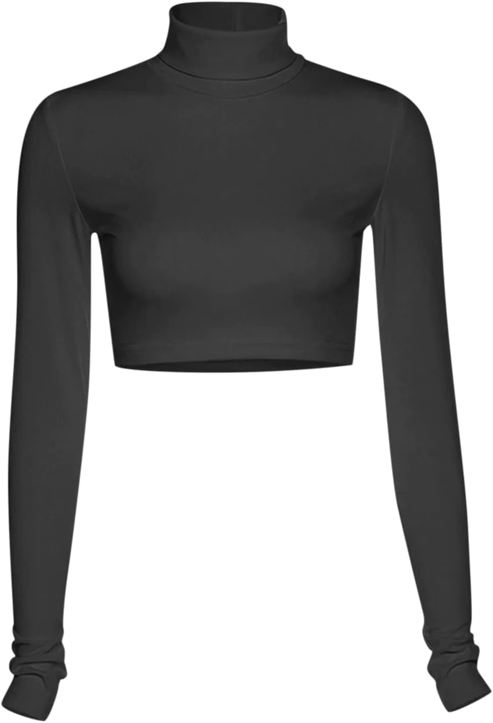 Блуза с длинным рукавом, облегающая, из коллекции T-Shirt, черный — фото 3