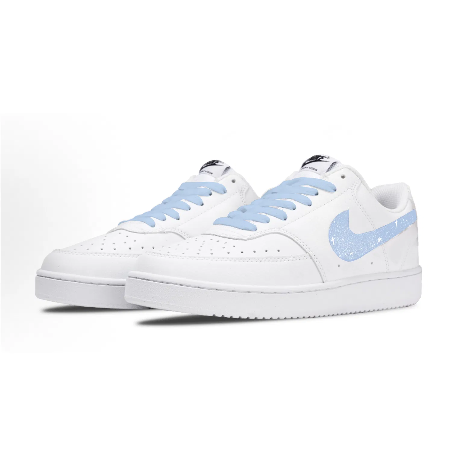 Кроссовки скейтбординг Nike Court Vision 1 сине-белые — фото 4
