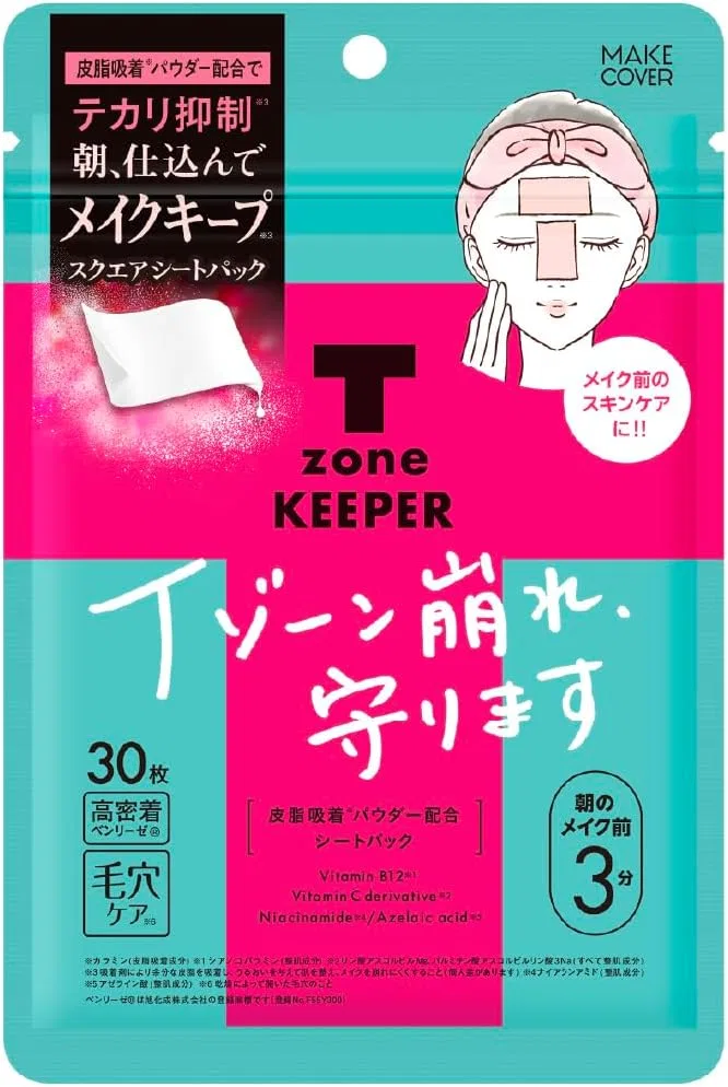 Маска для лица Make Cover — T-Zone Keeper, 30 листов, 90 мл