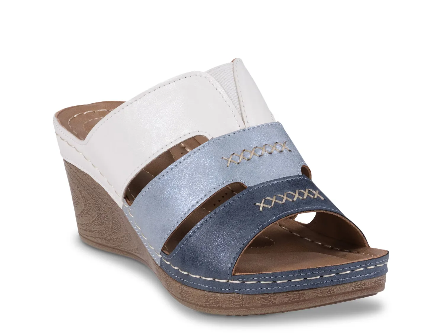 

Сандалии Delores Wedge Sandal Good Choice, цвет white_lightblue_navy