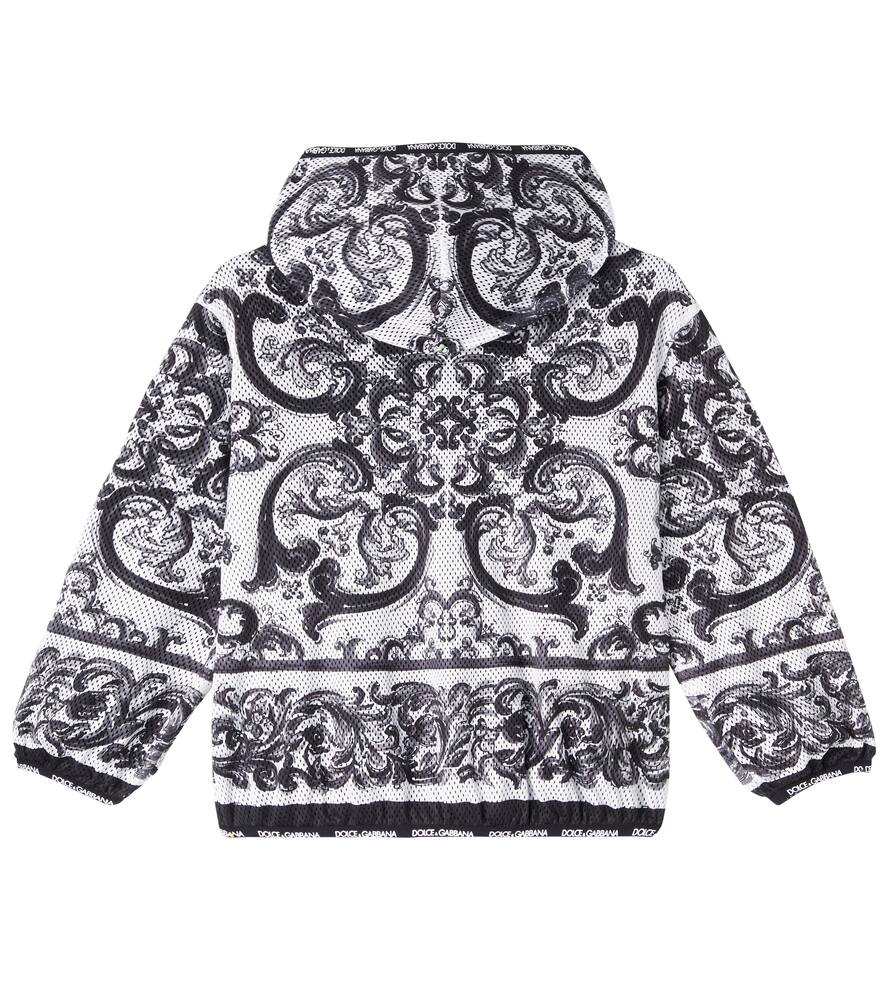 Куртка с капюшоном на молнии majolica Dolce&Gabbana Kids, Maiolica 3L Nero — фото 4
