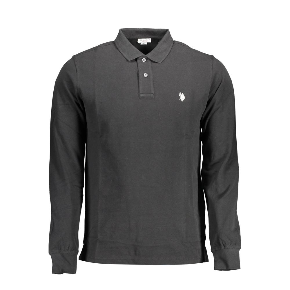 

Черная хлопковая рубашка-поло U.S. Polo Assn., черный