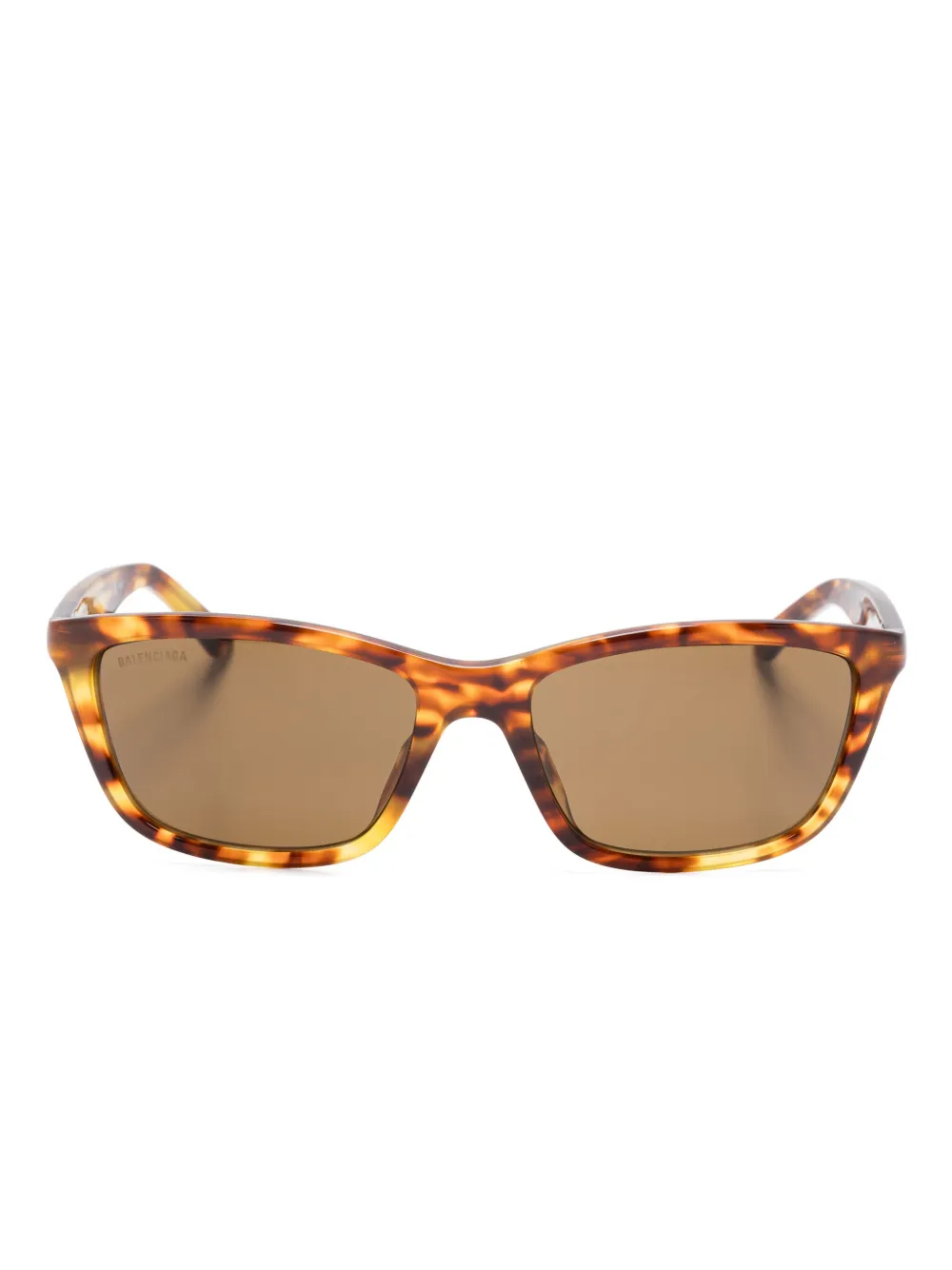 

Солнцезащитные очки-маска Balenciaga Eyewear, коричневый