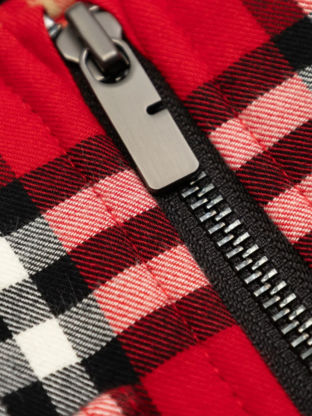 Куртка с капюшоном в клетку Burberry Kids, красный — фото 4