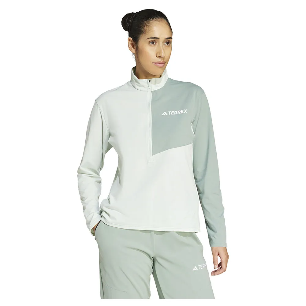 

Лонгслив adidas Terrex Multi Climacool half zip, зеленый