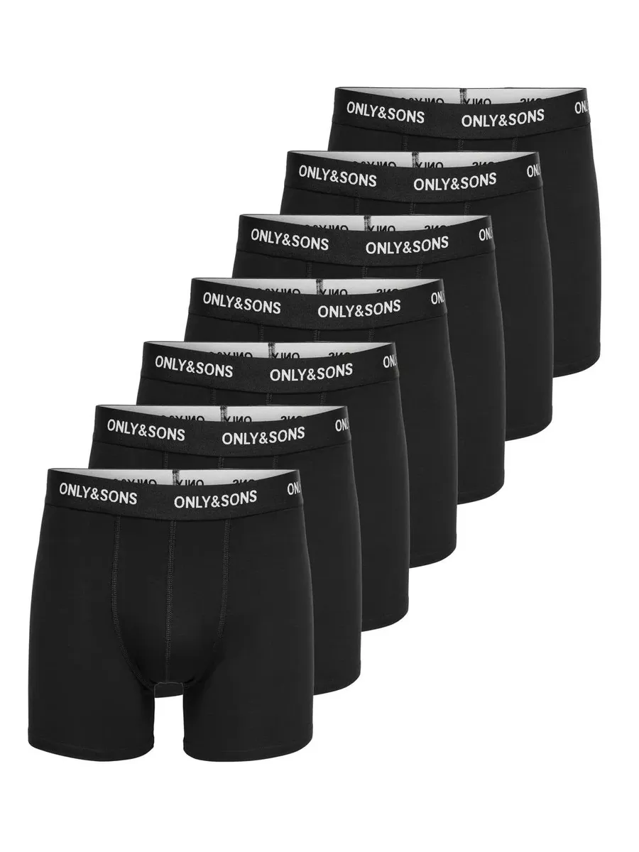 

Чемодан ONLY & SONS "ONSFITZ SOLID BLACK TRUNK 7-PACK NOOS" (упаковка, 7 шт.), цвет Black Black Waist