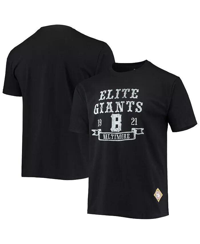 

Мужская черная футболка с надписью Baltimore Elite Giants Negro League Stitches