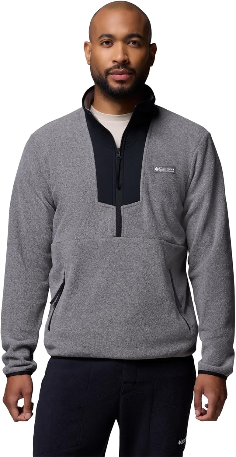 

Columbia мужская флисовая толстовка Sequoia Grove с молнией до половины, City Grey Heather/Black, Черный, Columbia мужская флисовая толстовка Sequoia Grove с молнией до половины, City Grey Heather/Black