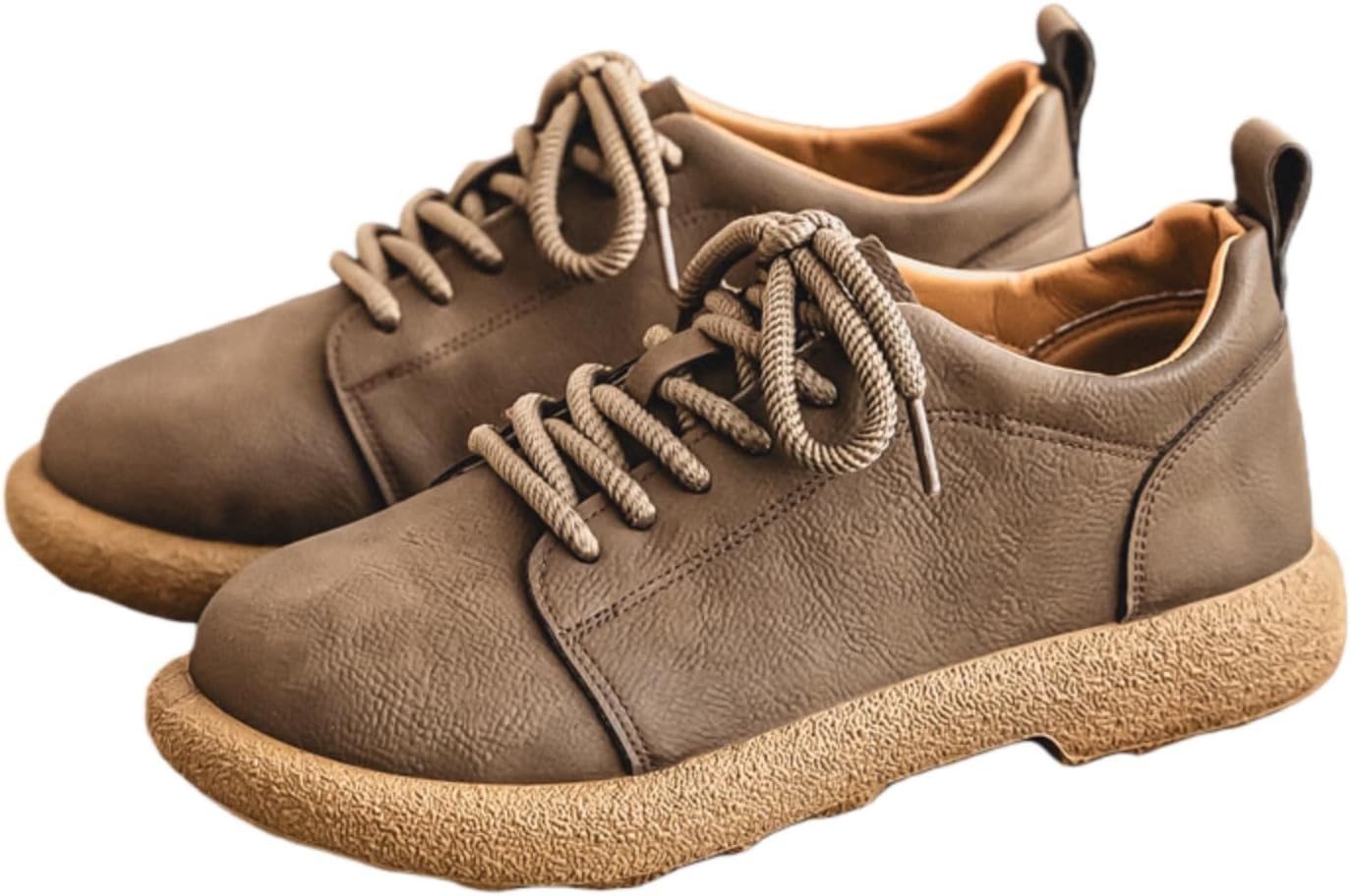 

Мужские кроссовки босоного типа с широкой носочной частью, Минималистичные кожаные туфли для естественных движений, Верх из замши и кожи и гибкая подошва для повседневной носки Kelibasi, коричневый