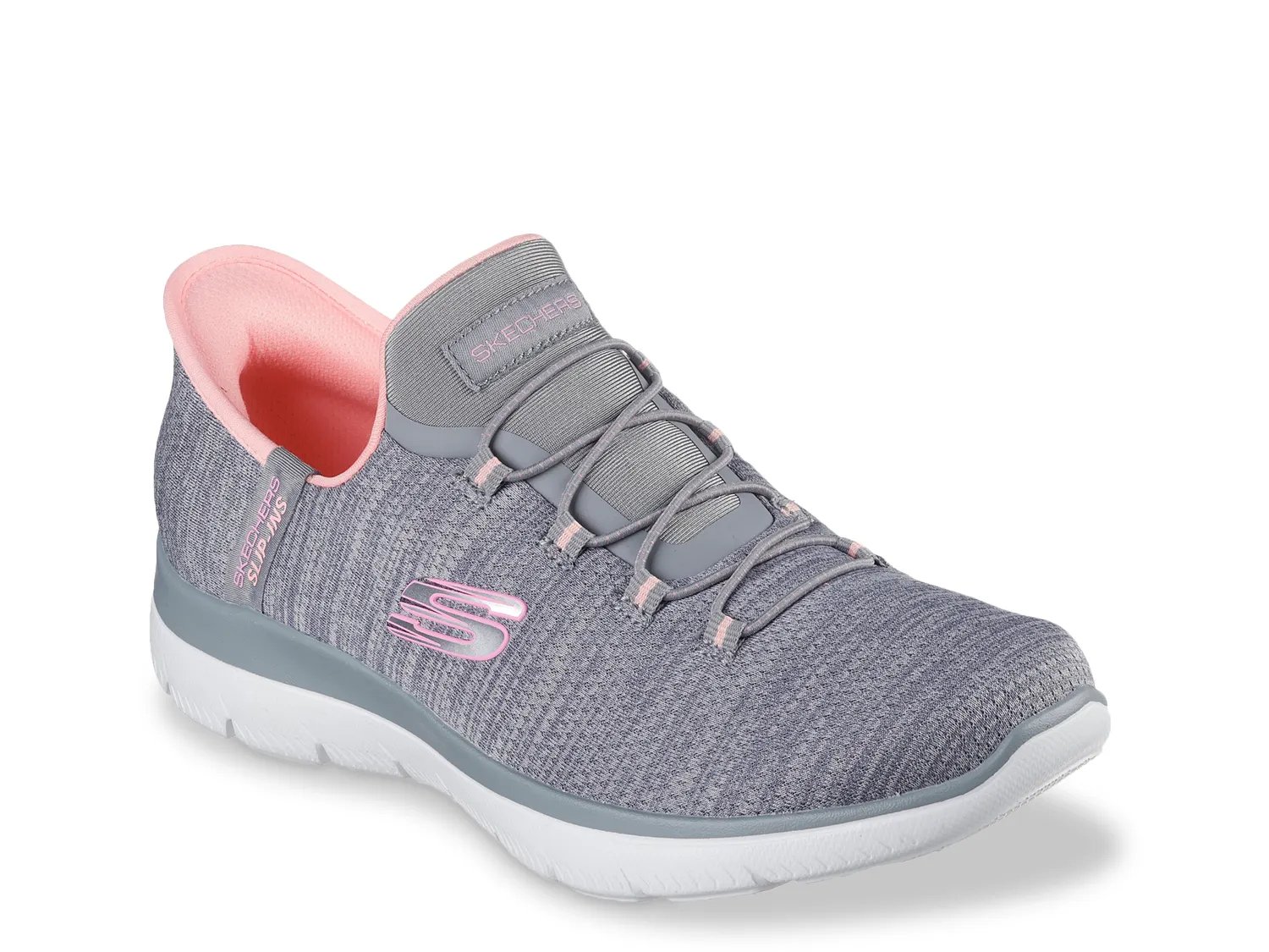 Кроссовки Skechers Slip-ins Summits Everyday Set Sneaker - Women's, серый/коралловый