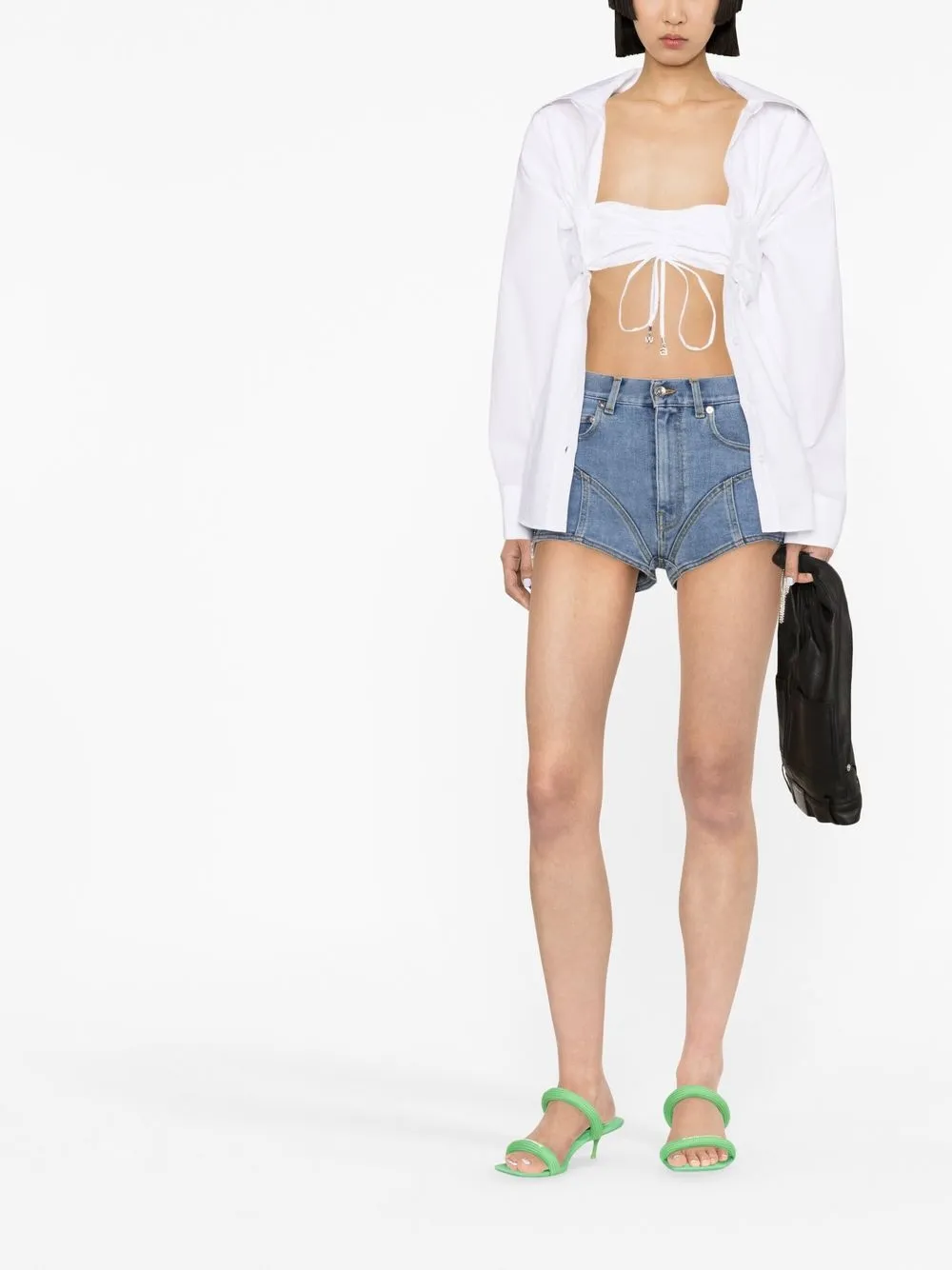 Рубашка со сборками Alexander Wang, белый — фото 2