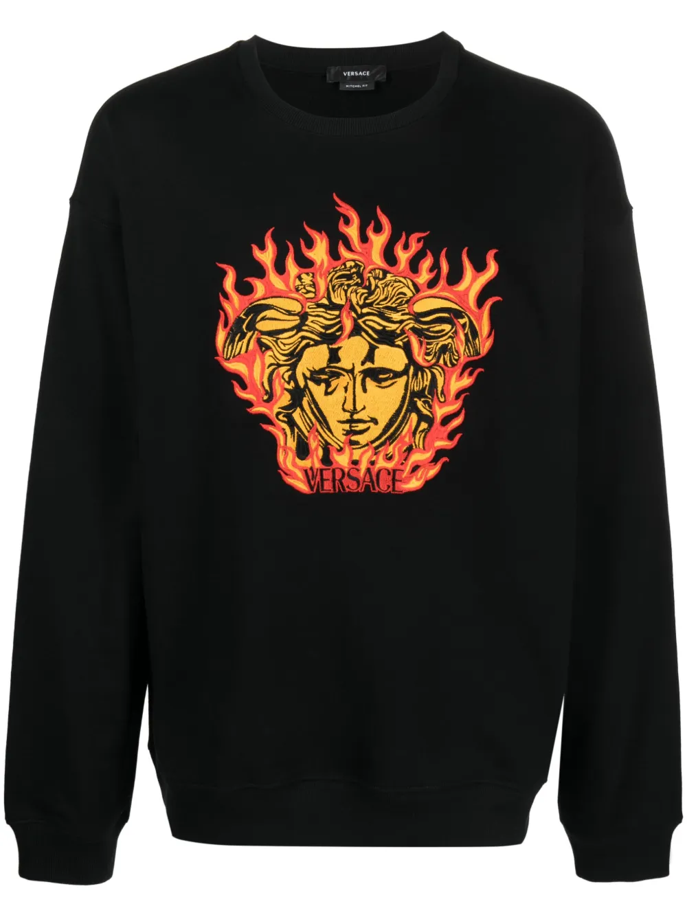 

Толстовка с вышивкой Medusa VERSACE, черный