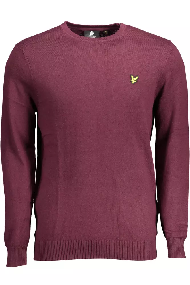 

Фиолетовый хлопковый мужской свитер Lyle & Scott