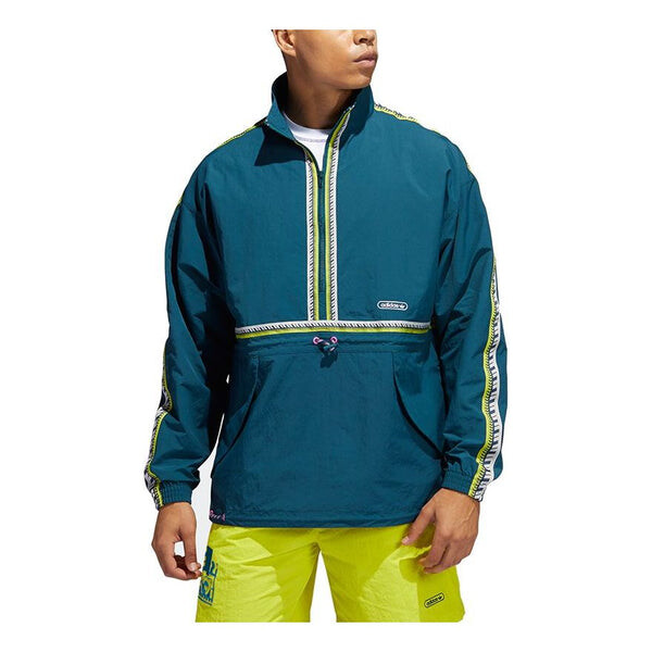 

Куртка adidas originals Taped Anorak Zipper Cardigan Pullover Sports Jacket Green, зеленый