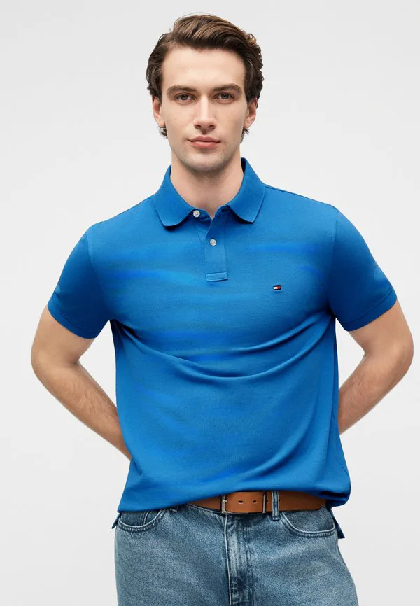 Рубашка-Поло из пике стандартного кроя 1985 года Tommy Hilfiger, Blue Orbit — фото 4