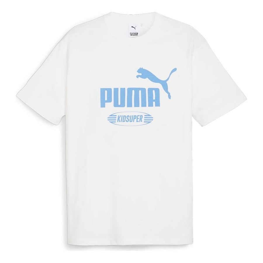 

Футболка PUMA x KidSuper Graphic T-Shirt 'White Blue', белый