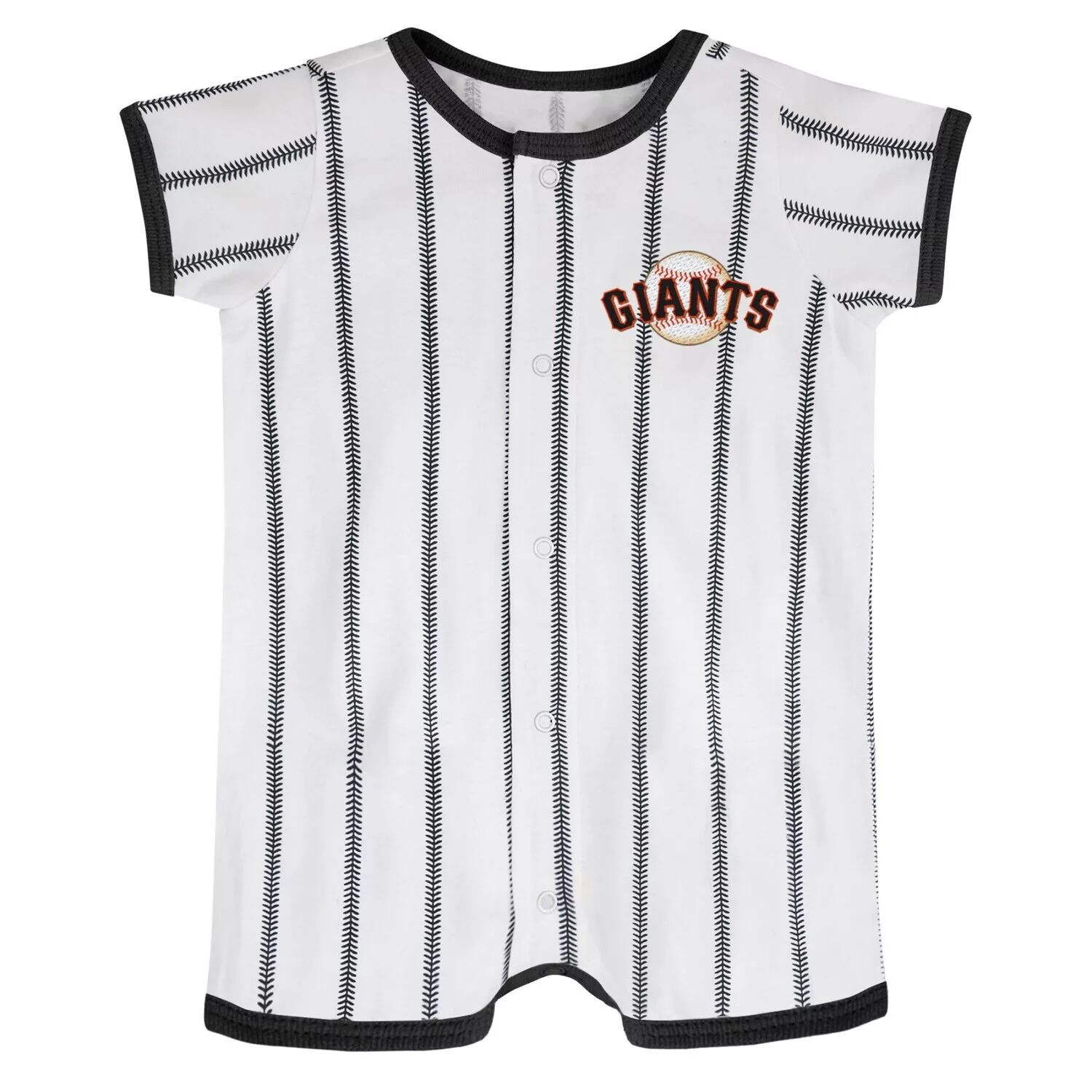 

Белый комбинезон в тонкую полоску для младенцев San Francisco Giants Power Hitter Outerstuff