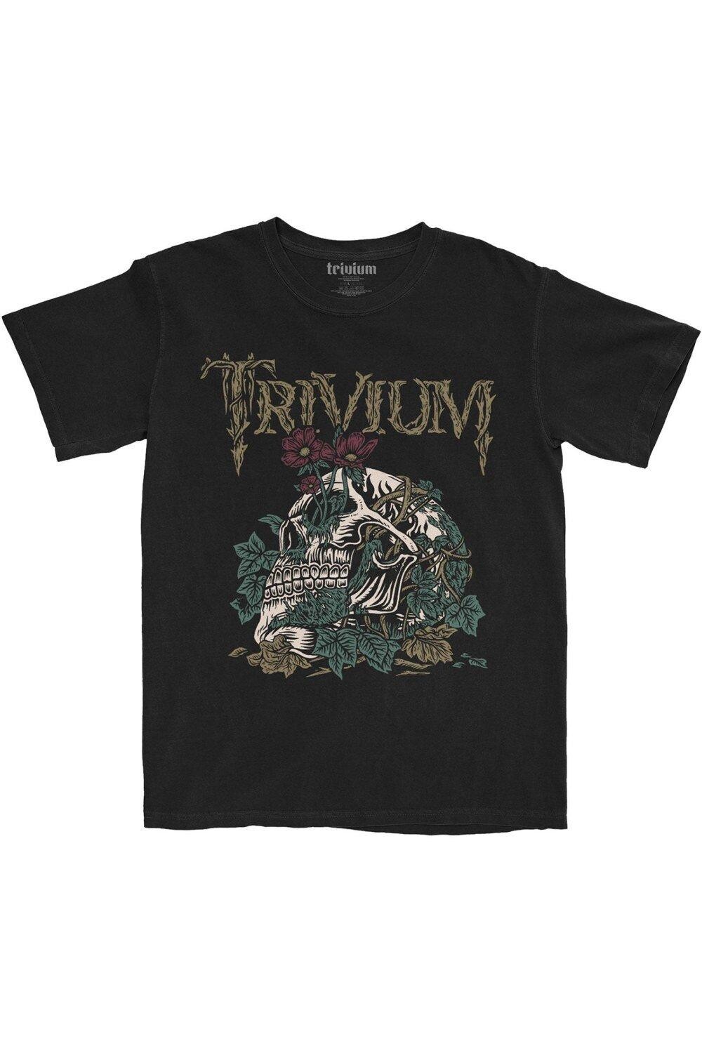 

Хлопковая футболка Skelly с цветочным узором Trivium, черный