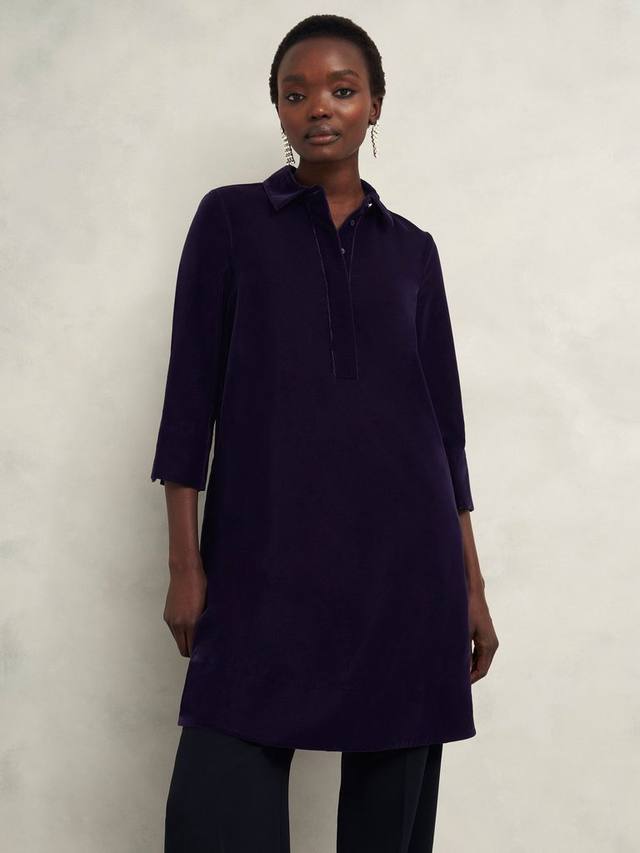 

Бархатное платье marciella Hobbs, цвет Midnight Navy