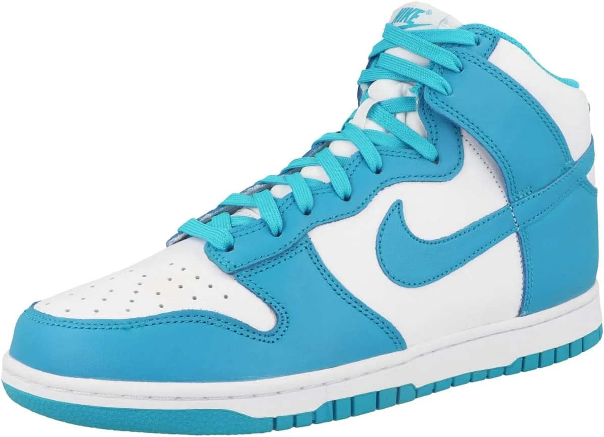 Мужские баскетбольные кроссовки Nike Dunk Hi Retro, белый/синий — фото 4
