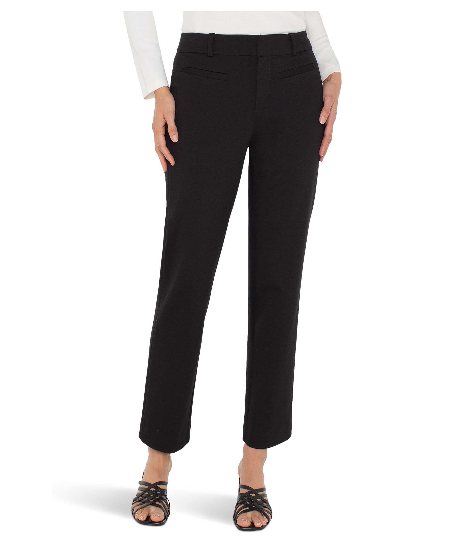 

Брюки Liverpool Los Angeles Petite Holly Mid-rise Welt Pocket Trouser 26" Inseam, черный