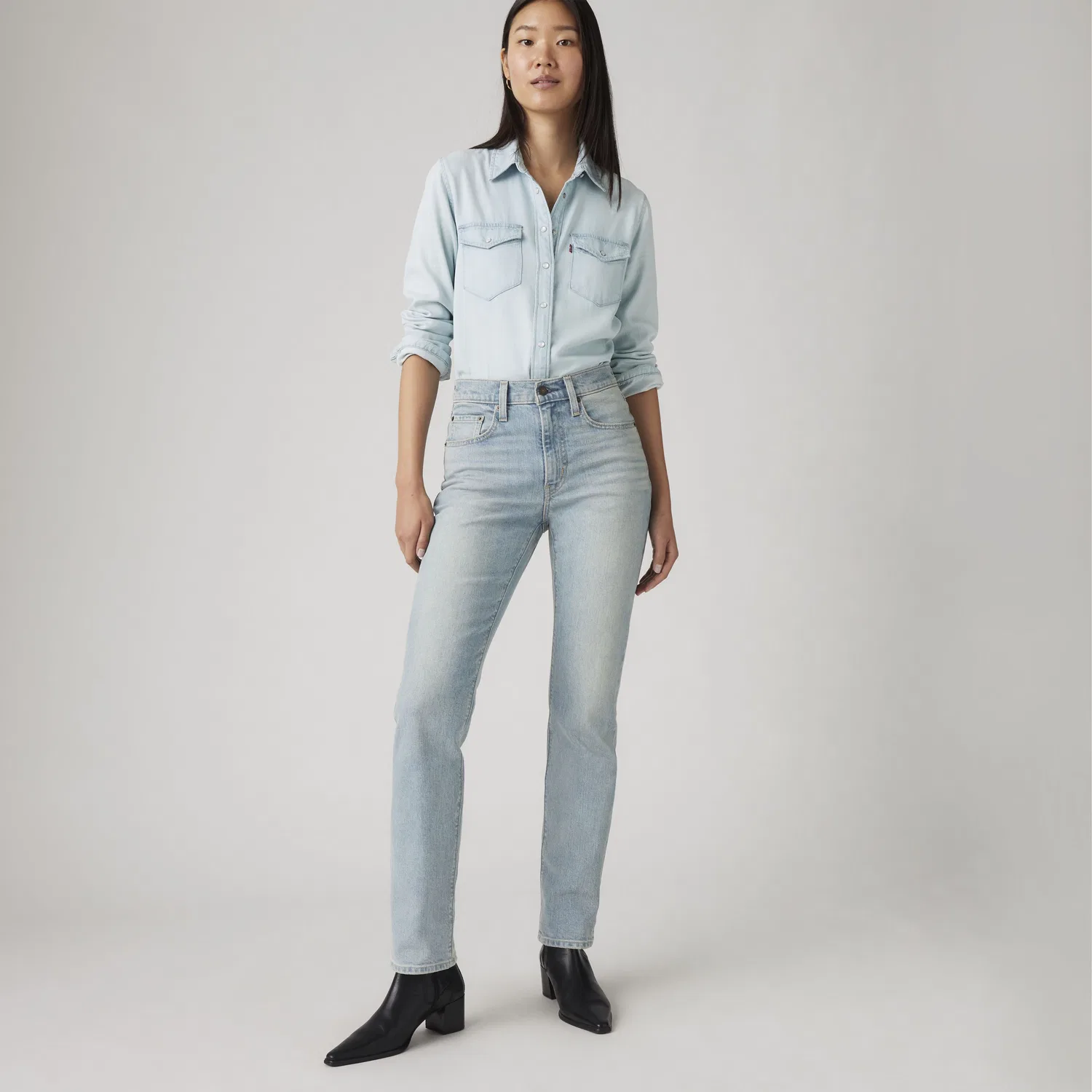 Женские джинсы прямого кроя с высокой посадкой 724 Levi's, Light Wash