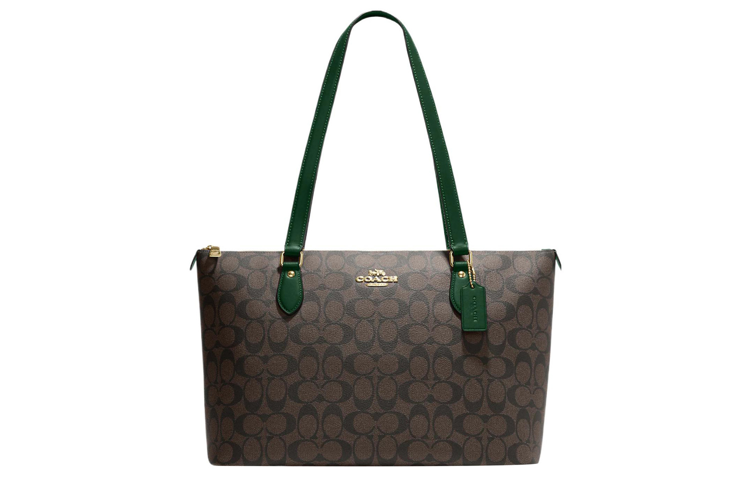 

COACH Холщовая сумка с кожаной отделкой