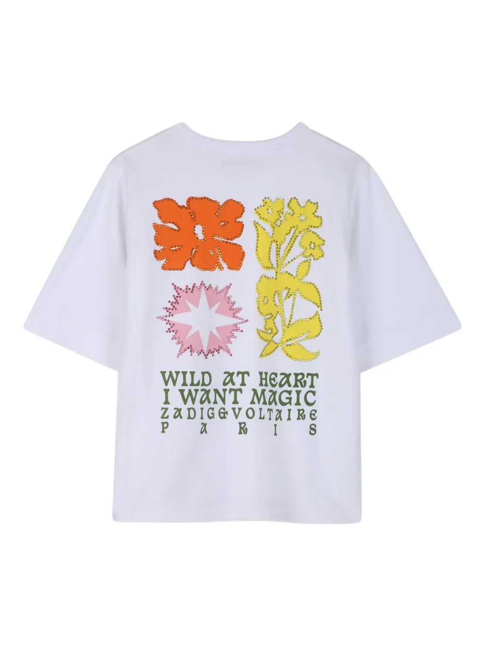 Футболка с графичным принтом Zadig & Voltaire Kids, белый — фото 2